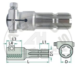 Redukcja PTO 1 3/8" 6-fr.wew 1 3/8" 6-fr.zew ze sw