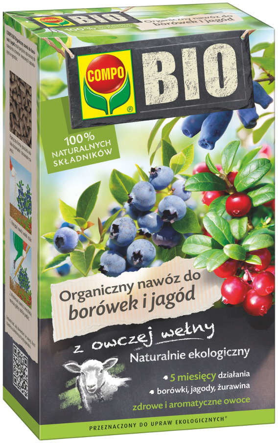 Nawóz BIO organiczny do borówek 750g. Compo
