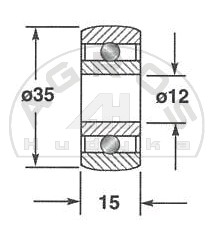 Rolka 58.165 - 12*35*15