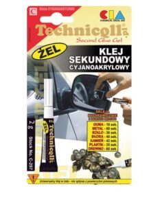 Klej sekundowy 2g. żel /Technicqll/