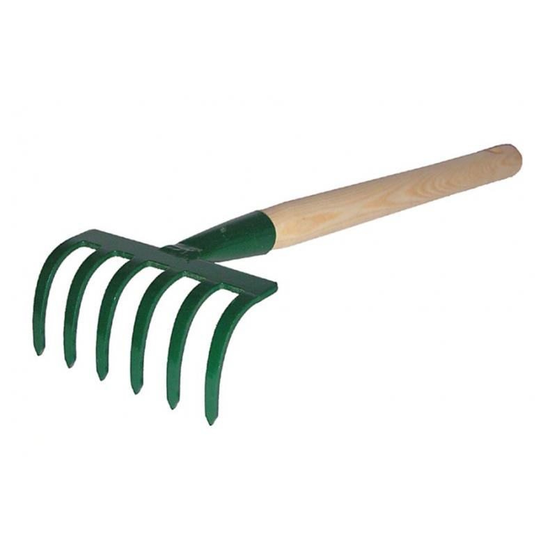 Grabki 6-zębne 30cm.trzon drewniany Kard