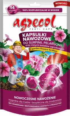 Kapsułki nawozowe do pelargonii 14 szt. Agrecol