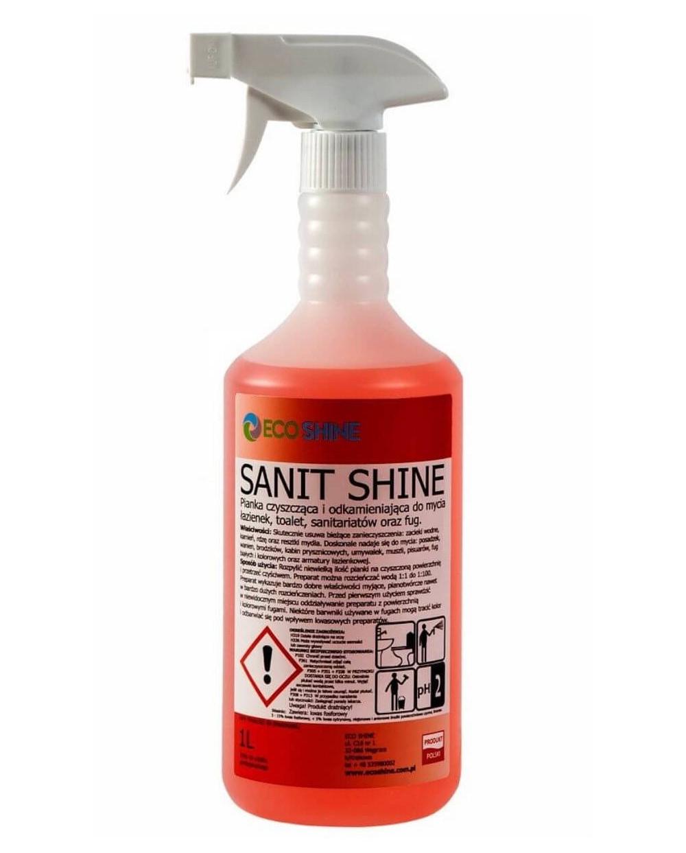 Pianka czyszcząca Sanit Shine łazienka toaleta 1l.