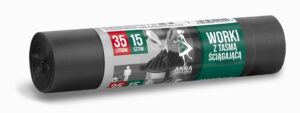 Worki na odpady 35l. z taśmą supermocny (15szt.)