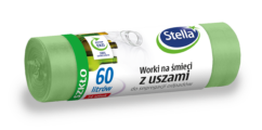 Worki na odpady 60l. z uszami zielone (14szt.)
