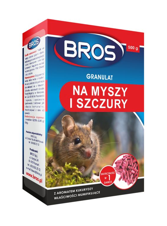 Granulat na myszy i szczury 2,5kg Bros