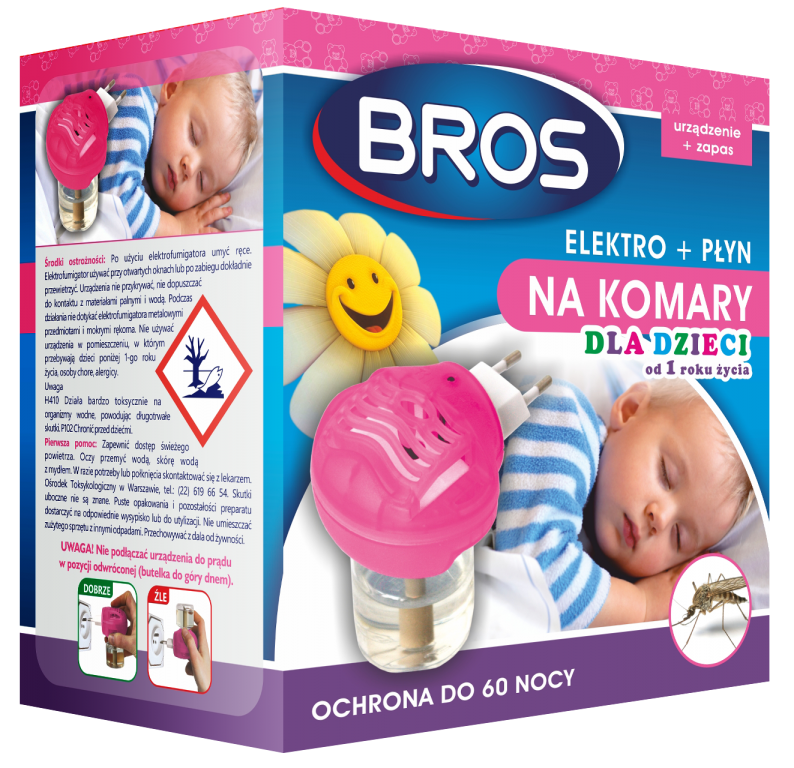 Elektrofumigator + płyn na komary sensitive Bros