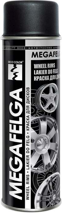 Lakier spray 500ml. auto felga czarna satyna DC
