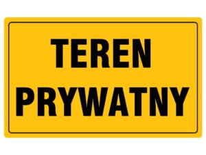 Tablica "TEREN PRYWATNY"