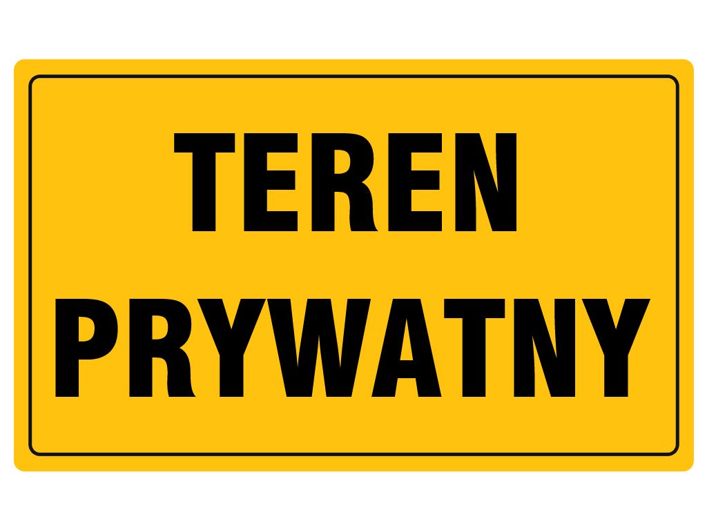 Tablica "TEREN PRYWATNY"