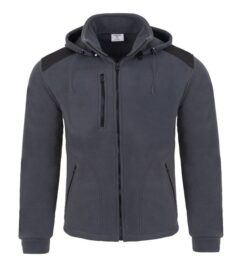 Bluza polar szaro-czarna z kapturem rozm. XL /JHK/