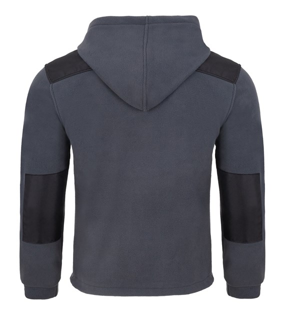 Bluza polar szaro-czarna z kapturem rozm. L /JHK/ - obrazek 3