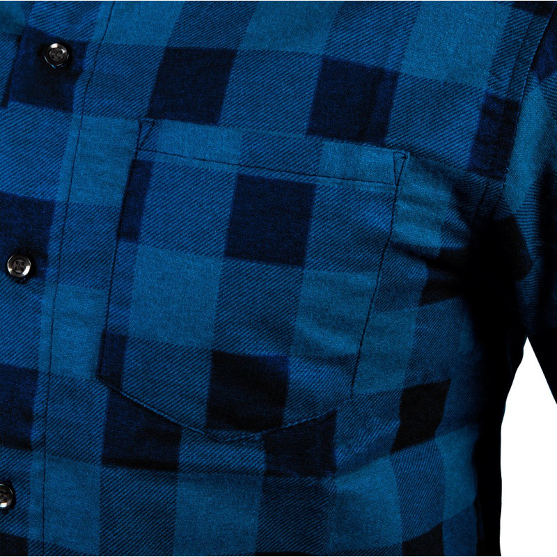 Koszula flanelowa granatowa XXL - obrazek 4