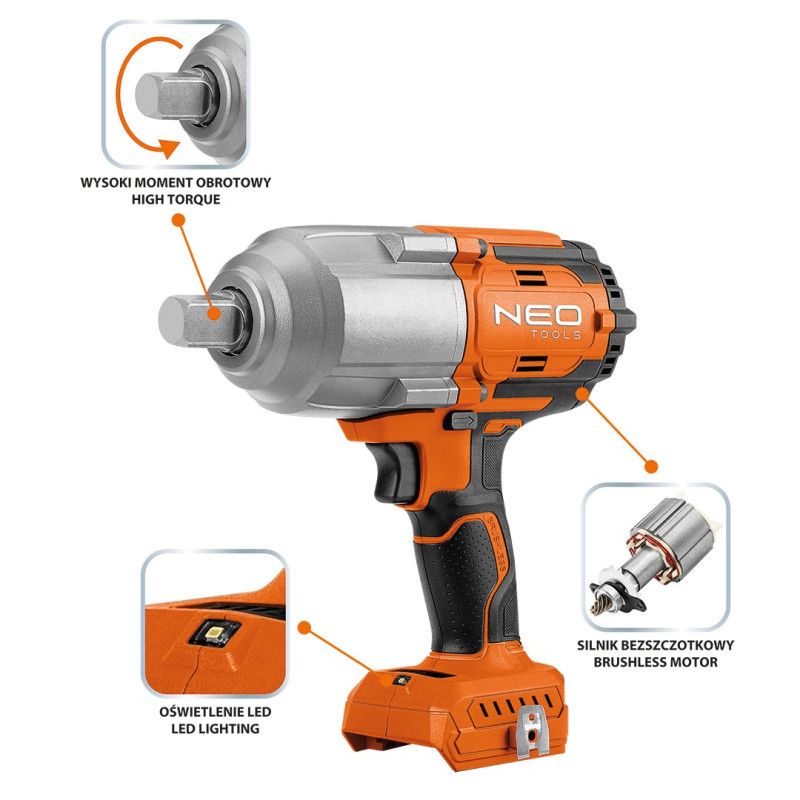 Klucz udarowy 1/2" 18V 1100Nm Energy+ Neo - obrazek 3