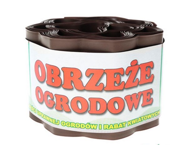Obrzeże ogrodnicze trawnikowe 20cm*9m. brązowe XXX