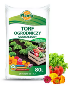 Torf ogrodniczy odkwaszony 80l. Planta