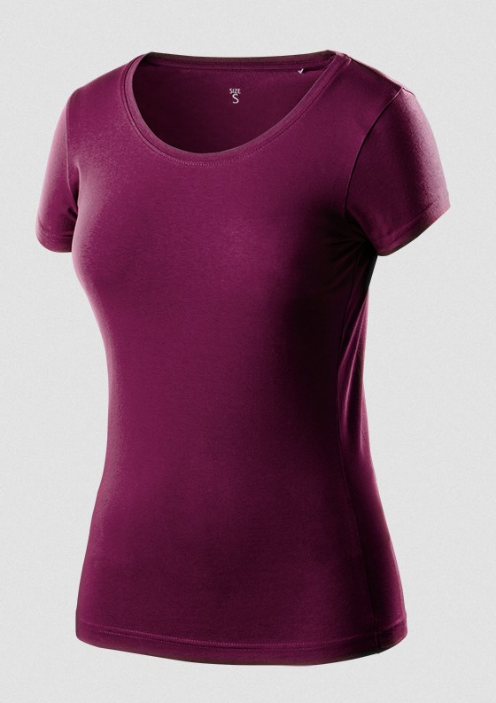 Koszulka t-shirt damska L bordowa NEO
