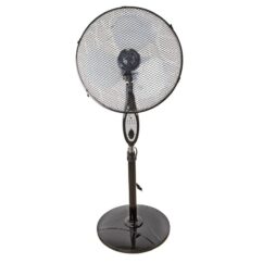 Wentylator stojący 16" czarny + pilot Descon