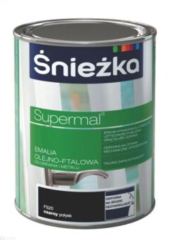 Emalia czarna połysk 0,4l. RAL9005 F520 Supermal